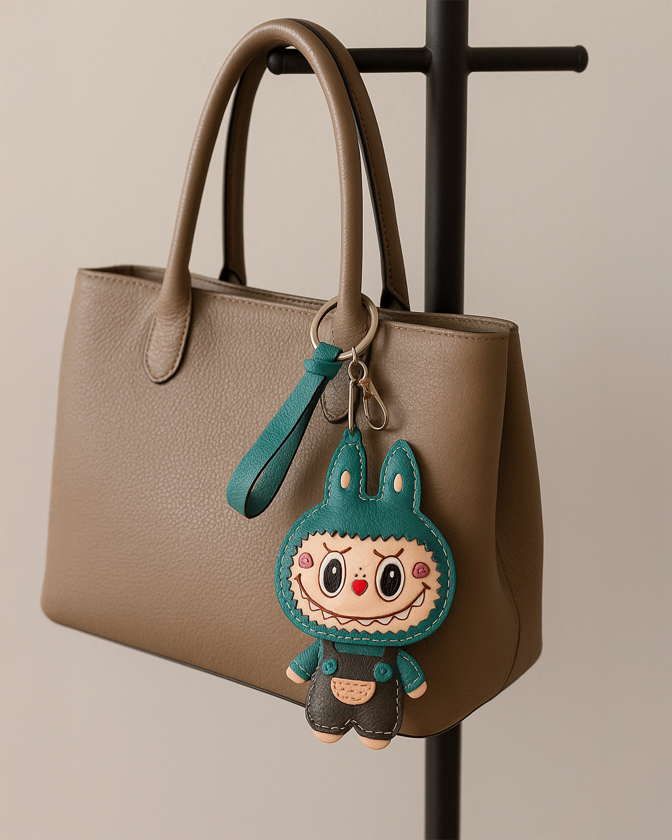Bag Charm Labubu de Couro