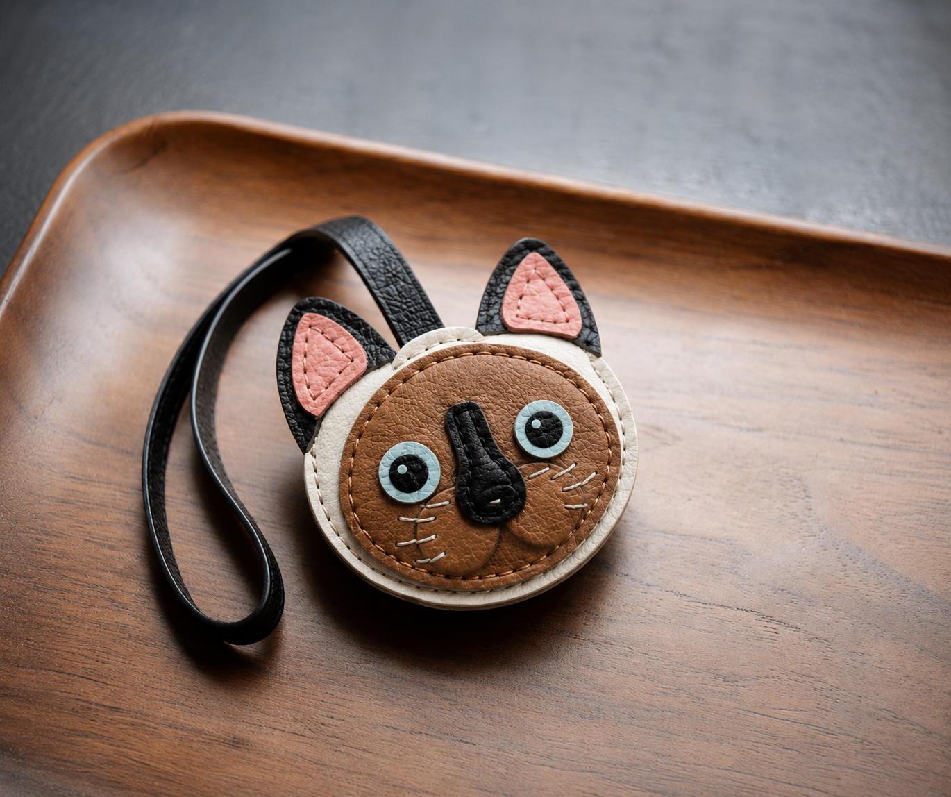 Bag Charm Gato Siamês Ponto Foca em uso com bolsa - Charmme Brasil