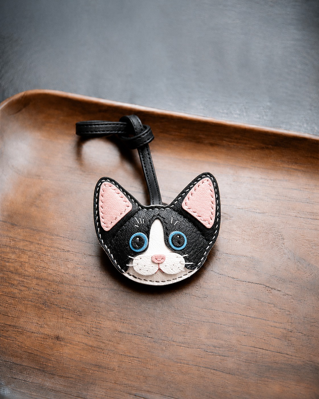 Bag Charm Gato Devon Rex em uso com bolsa - Charmme Brasil