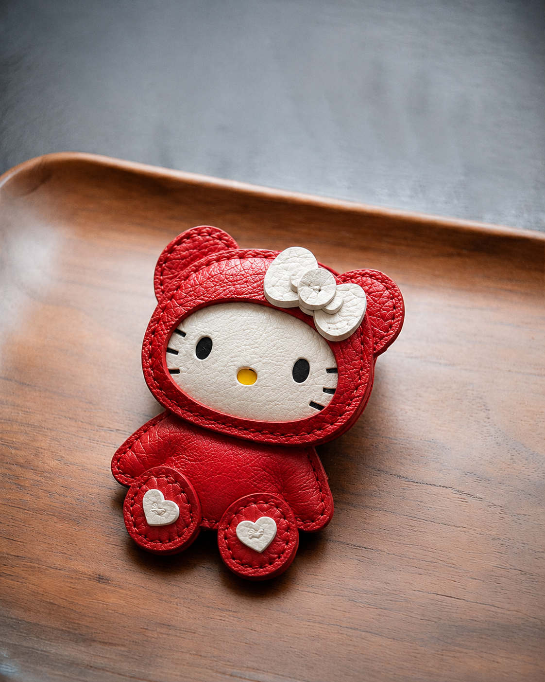 Bag Charm Hello Kitty de Pijama em uso com bolsa - Charmme Brasil
