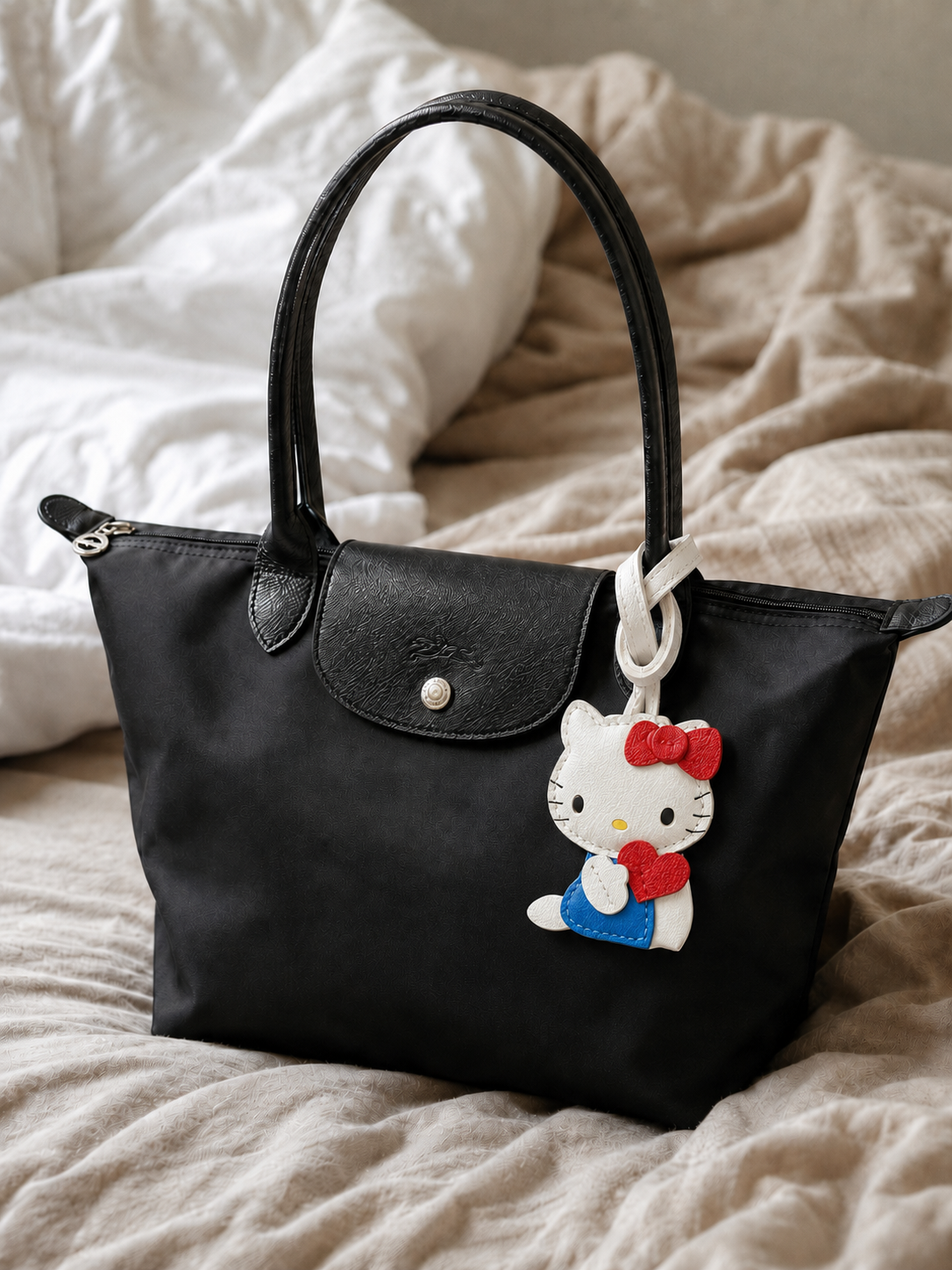 Bag Charm Hello Kitty Coração