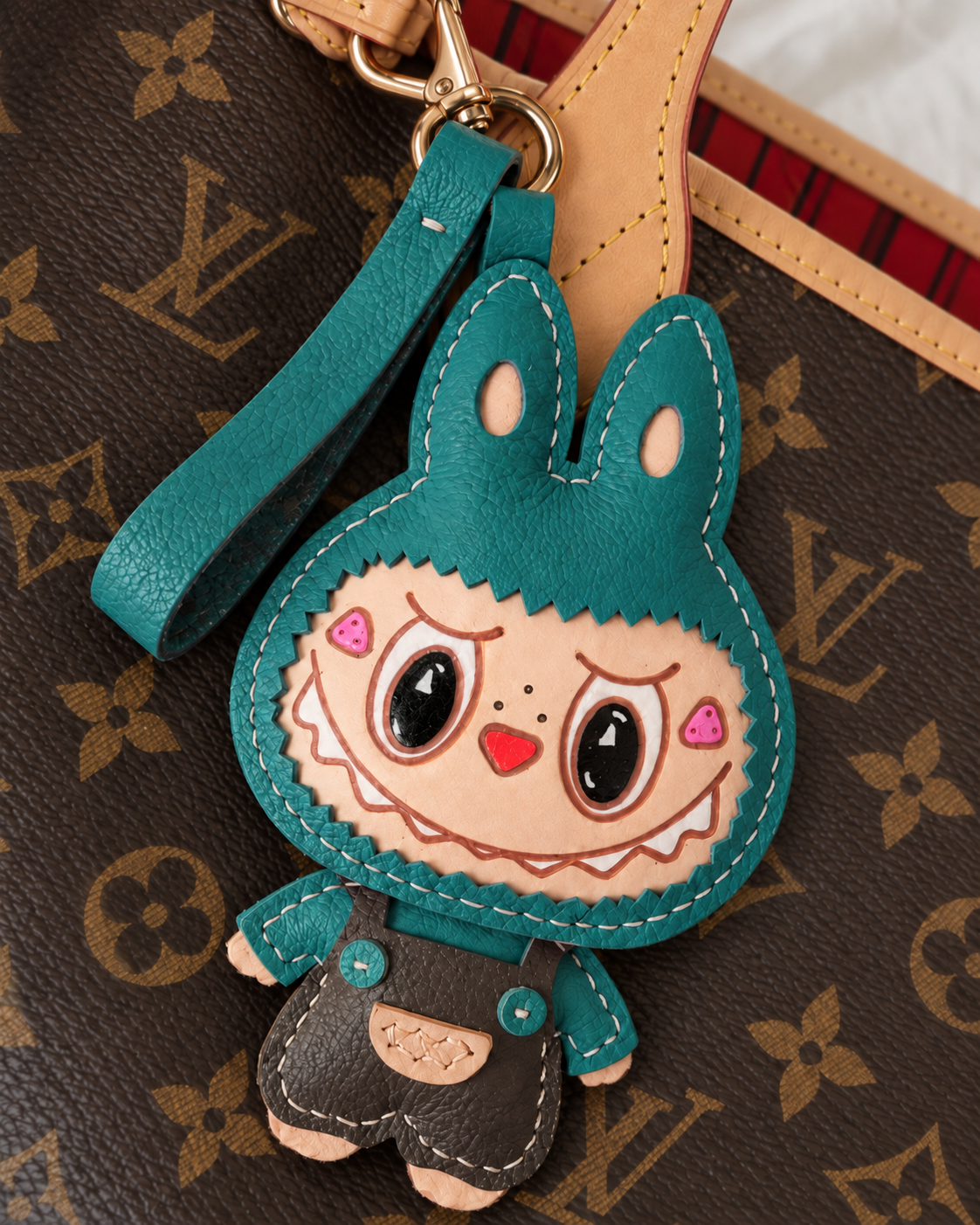 Bag Charm Labubu de Couro