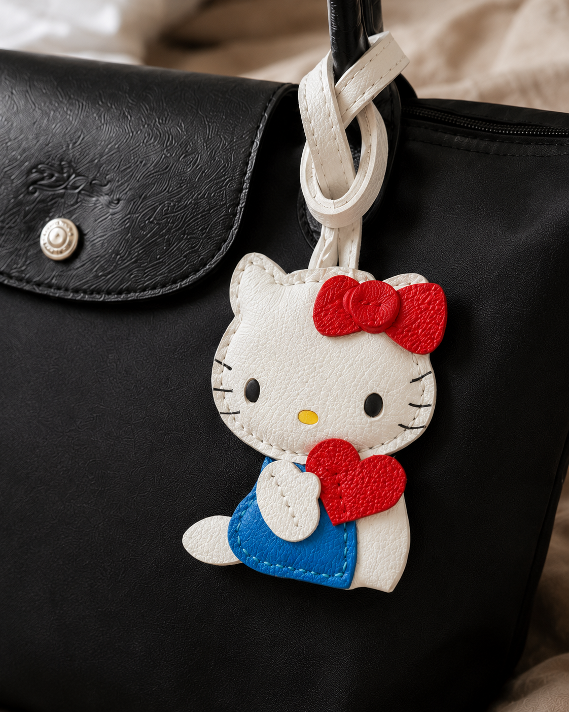 Bag Charm Hello Kitty Coração