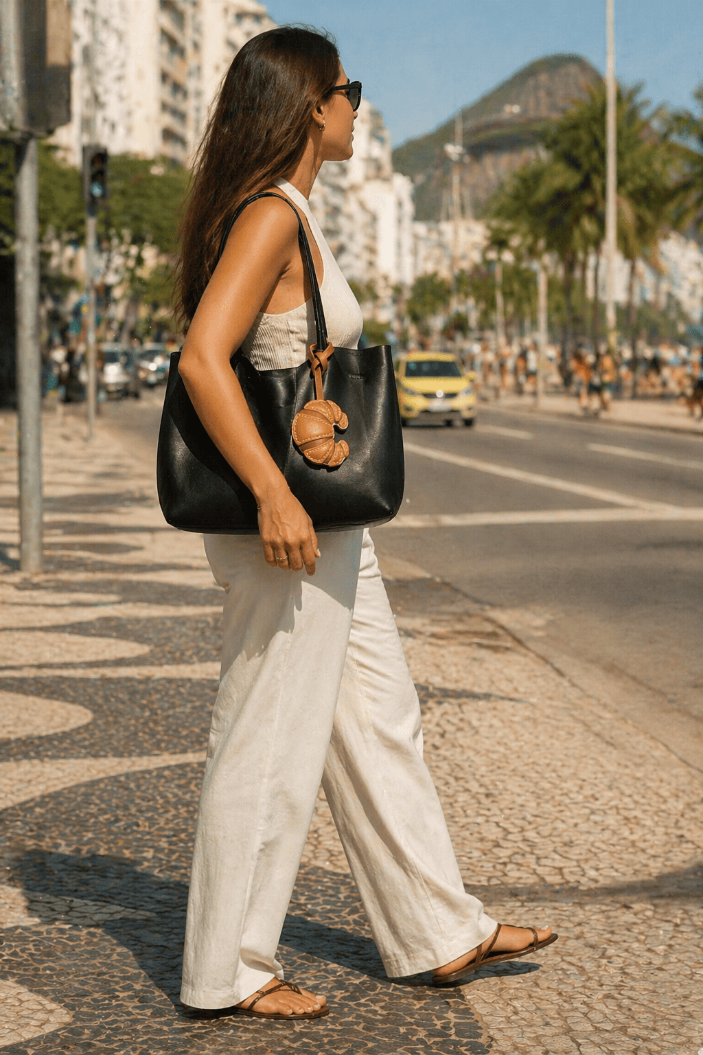 Bag Charm Croissant preso a bolsa em close - Charmme Brasil