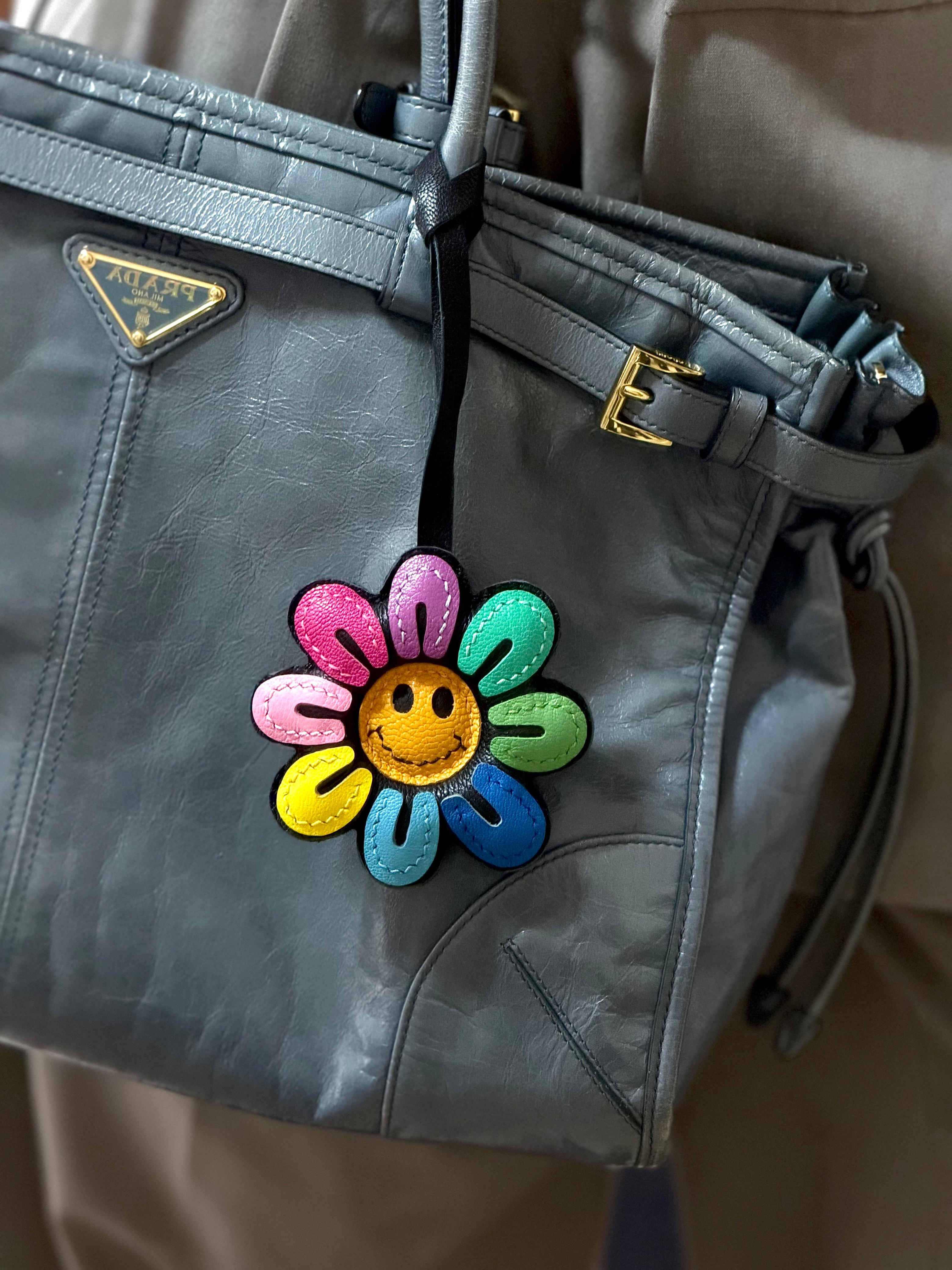 Chaveiro de Margarida / Flor colorida decorativo para bolsa