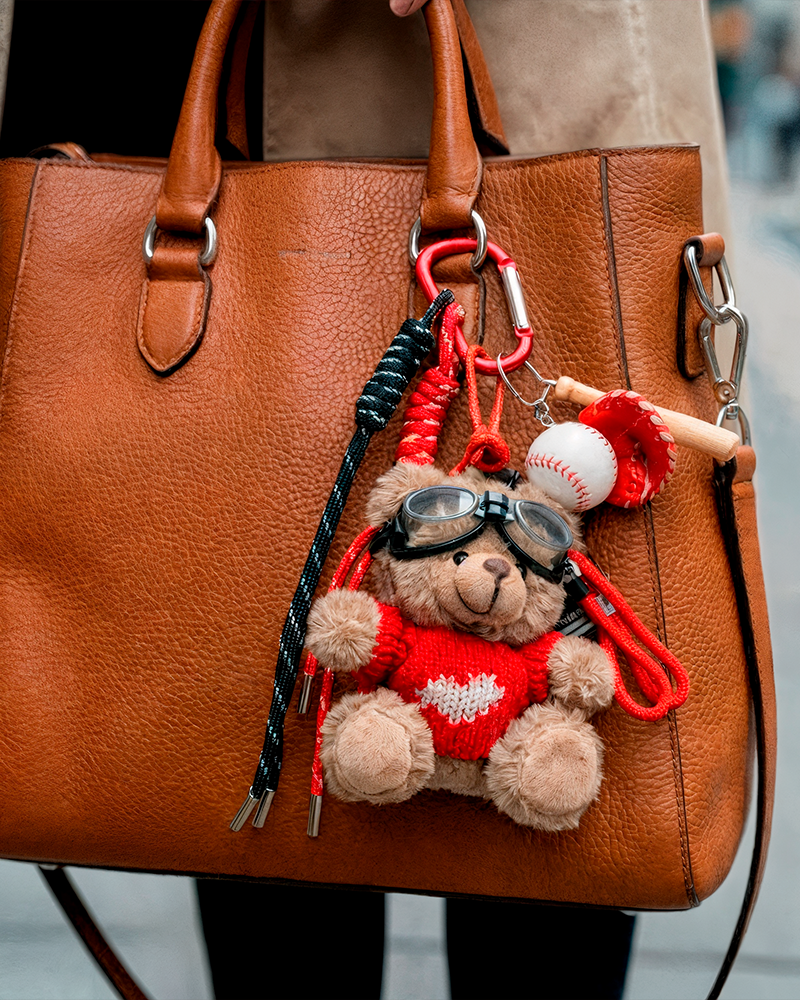 Bag Charm Ursinho de Óculos